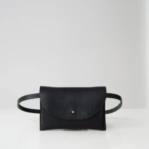 CHC Unisex Glare Fanny Pack in black leather - S